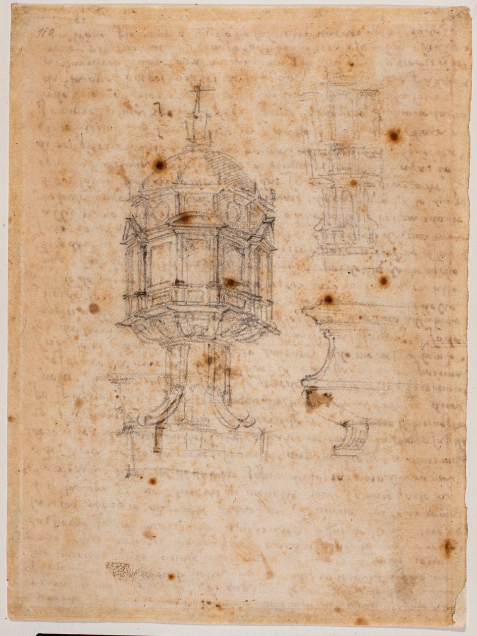 Zwei Ziboriumstudien von Michelangelo Buonarroti