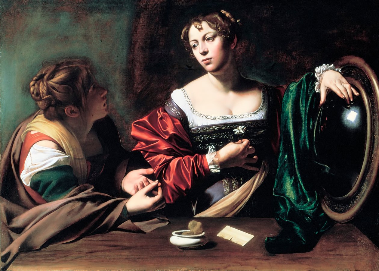 Martha und Maria Magdalena, um 1598 von Michelangelo Merisi Caravaggio