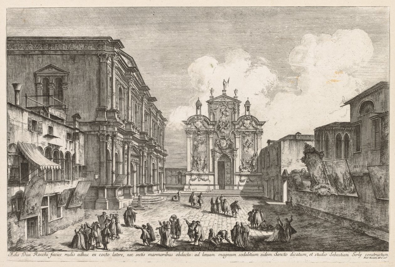 Ansichten von Venedig: Campo S. Rocco von Michele Marieschi