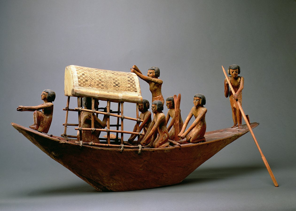 Grabmodell eines Schiffes, ca. 2000 v. Chr. von Middle Kingdom Egyptian