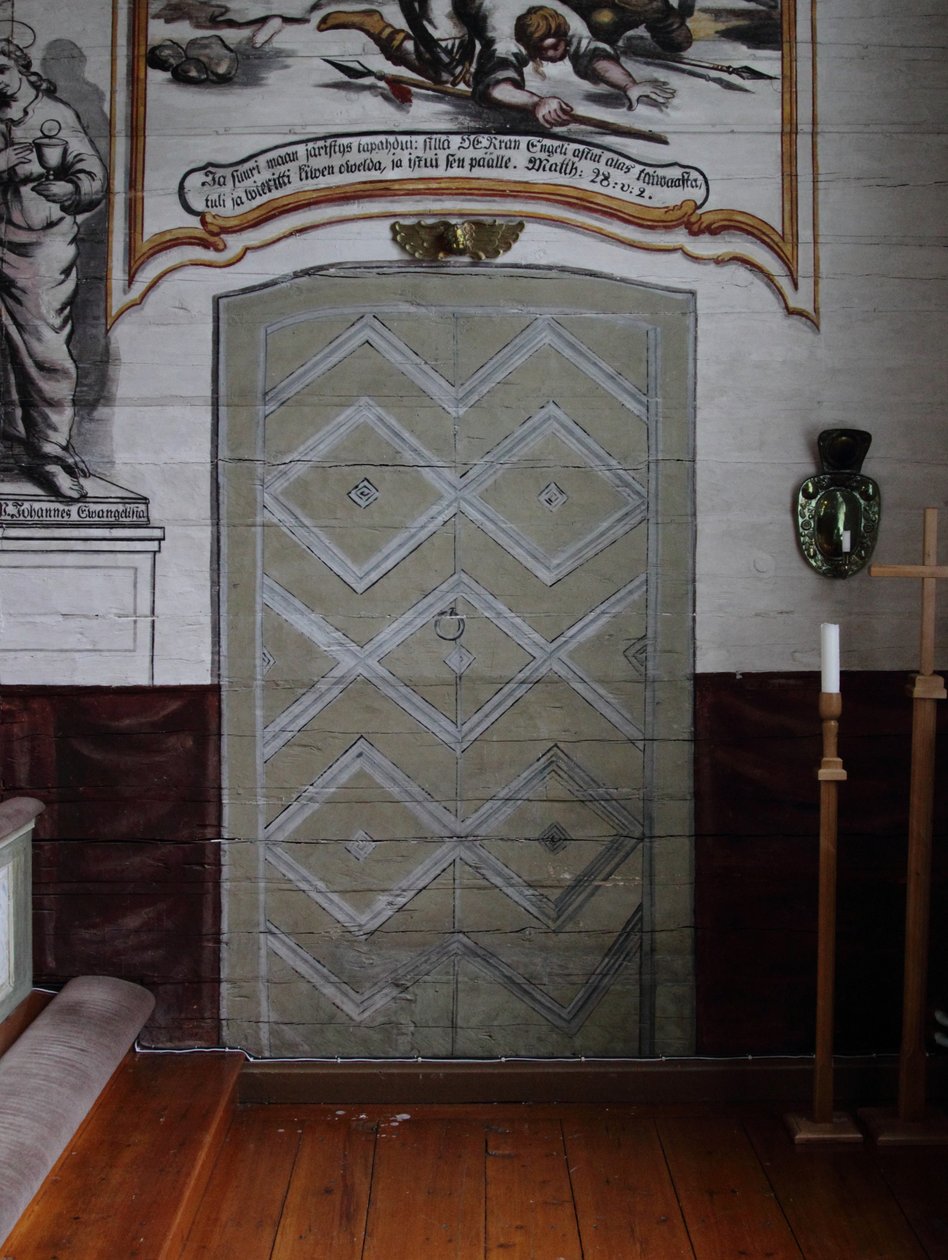Teil des Altartriptychons. Suomi von Mikael Toppelius
