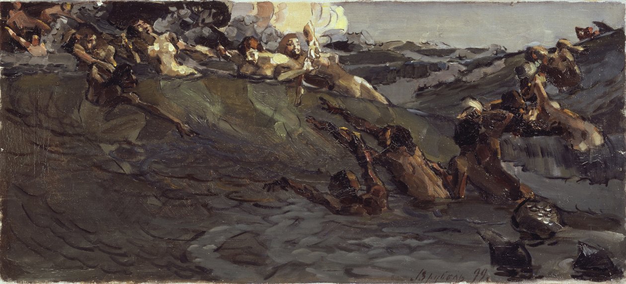 Spielende Najaden und Tritonen, 1899 von Mikhail Aleksandrovich Vrubel