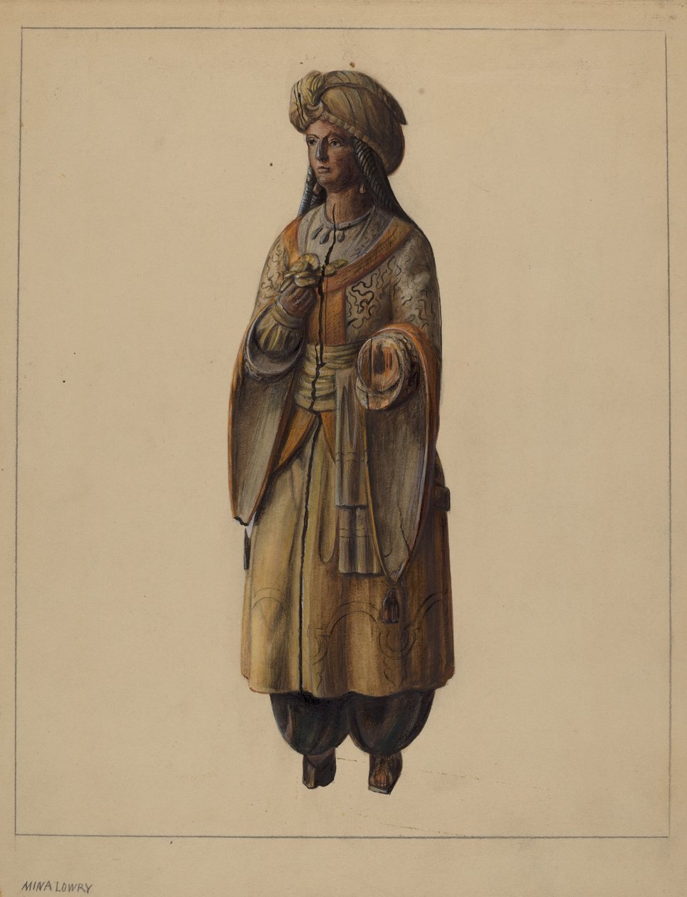 Zigarrenladenfigur, ca. 1937 von Mina Lowry
