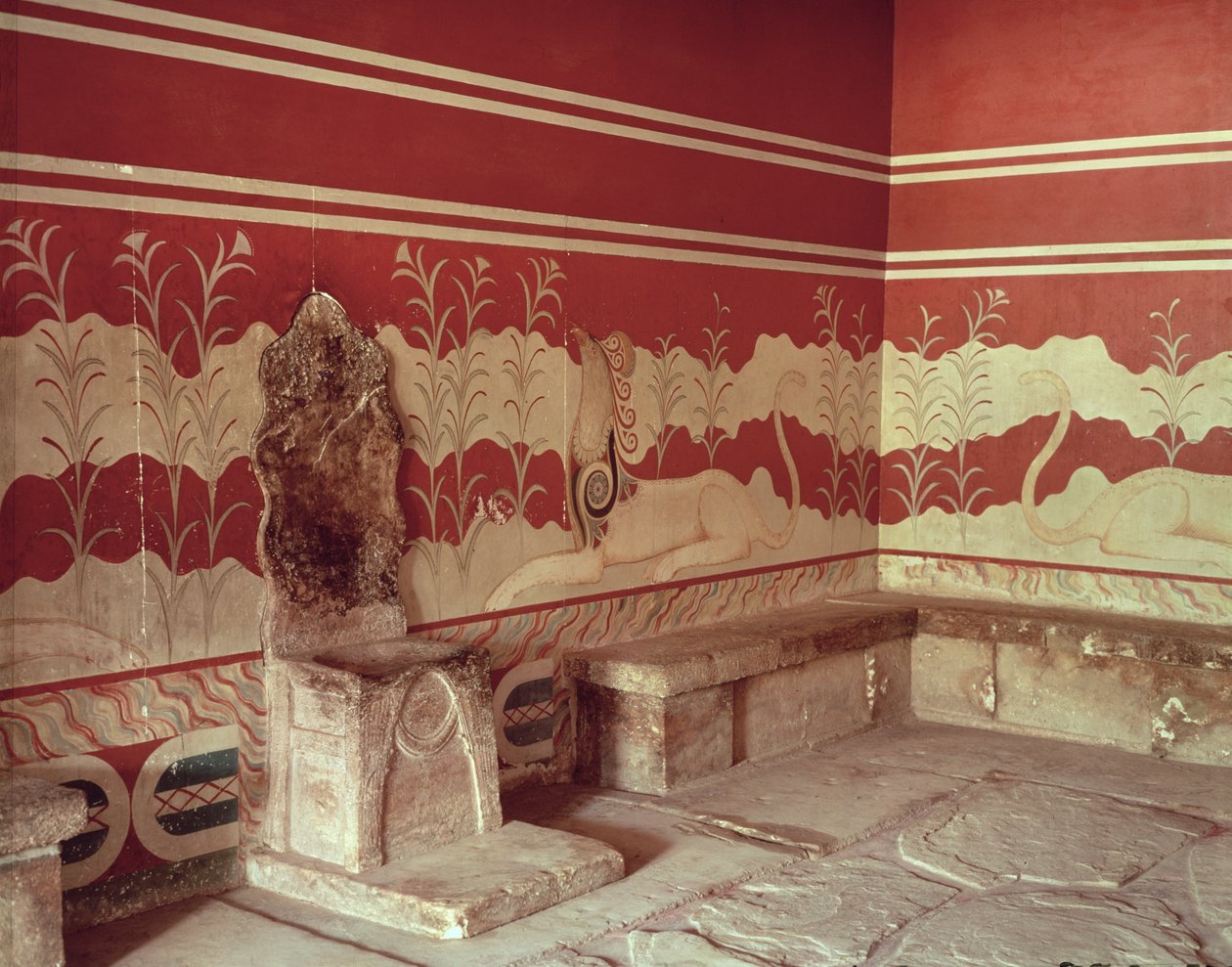 Der Thronsaal von Minos, 1500-1400 v. Chr. von Minoan
