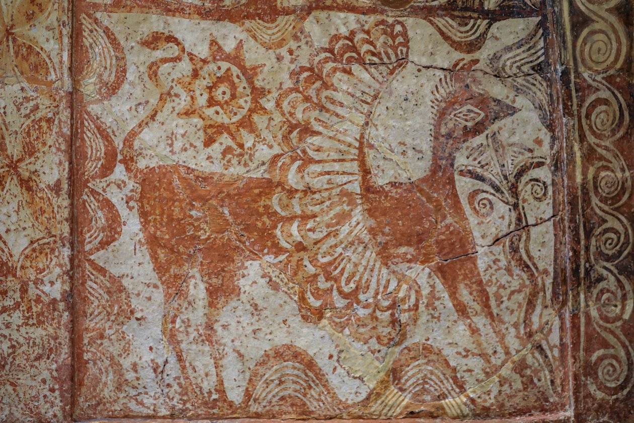 Truhe (Larnax) mit Giebeldach, 1370-1300 v. Chr. von Minoan