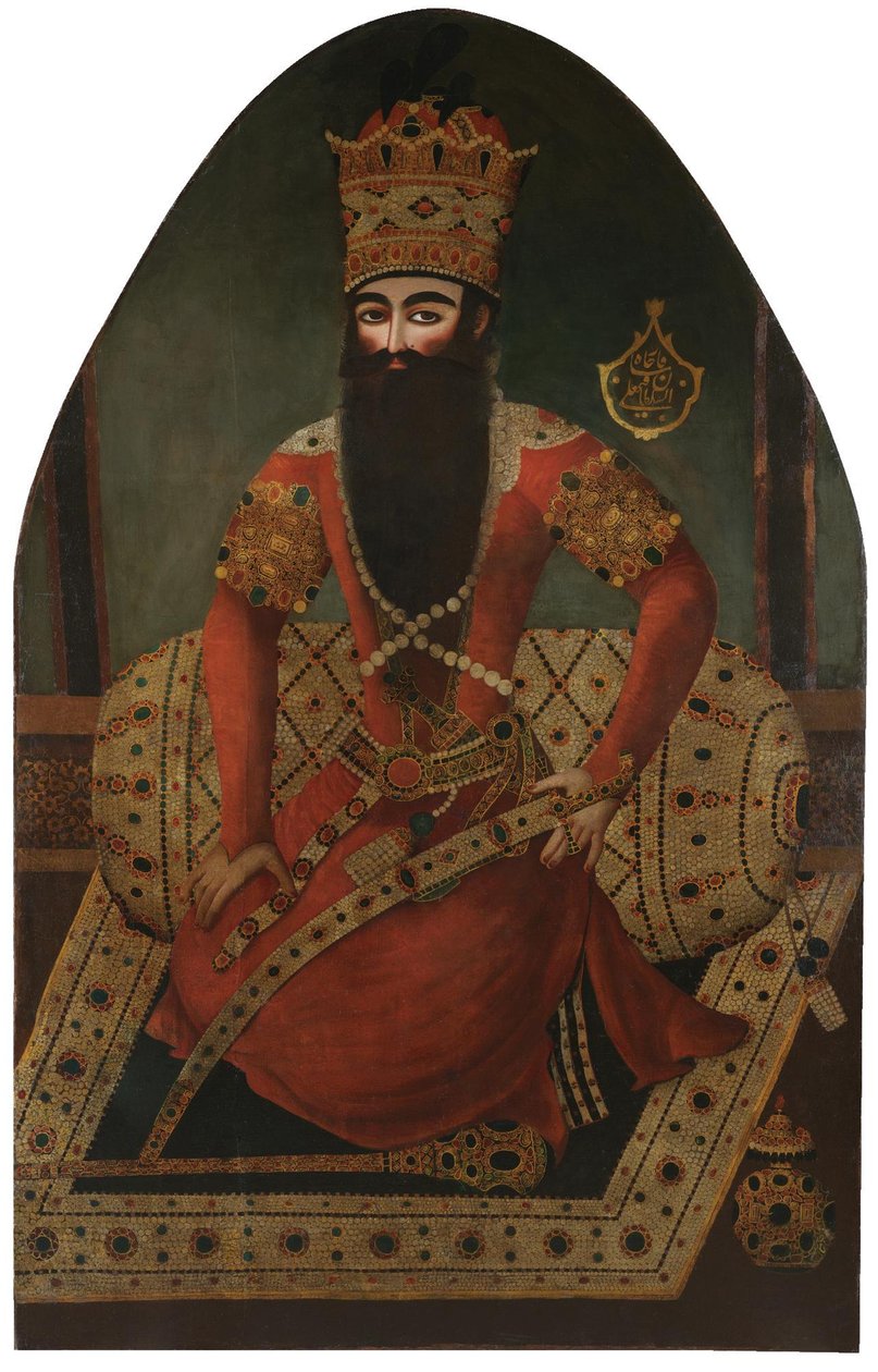 Porträt von Fath Ali Shah von Mirza Baba