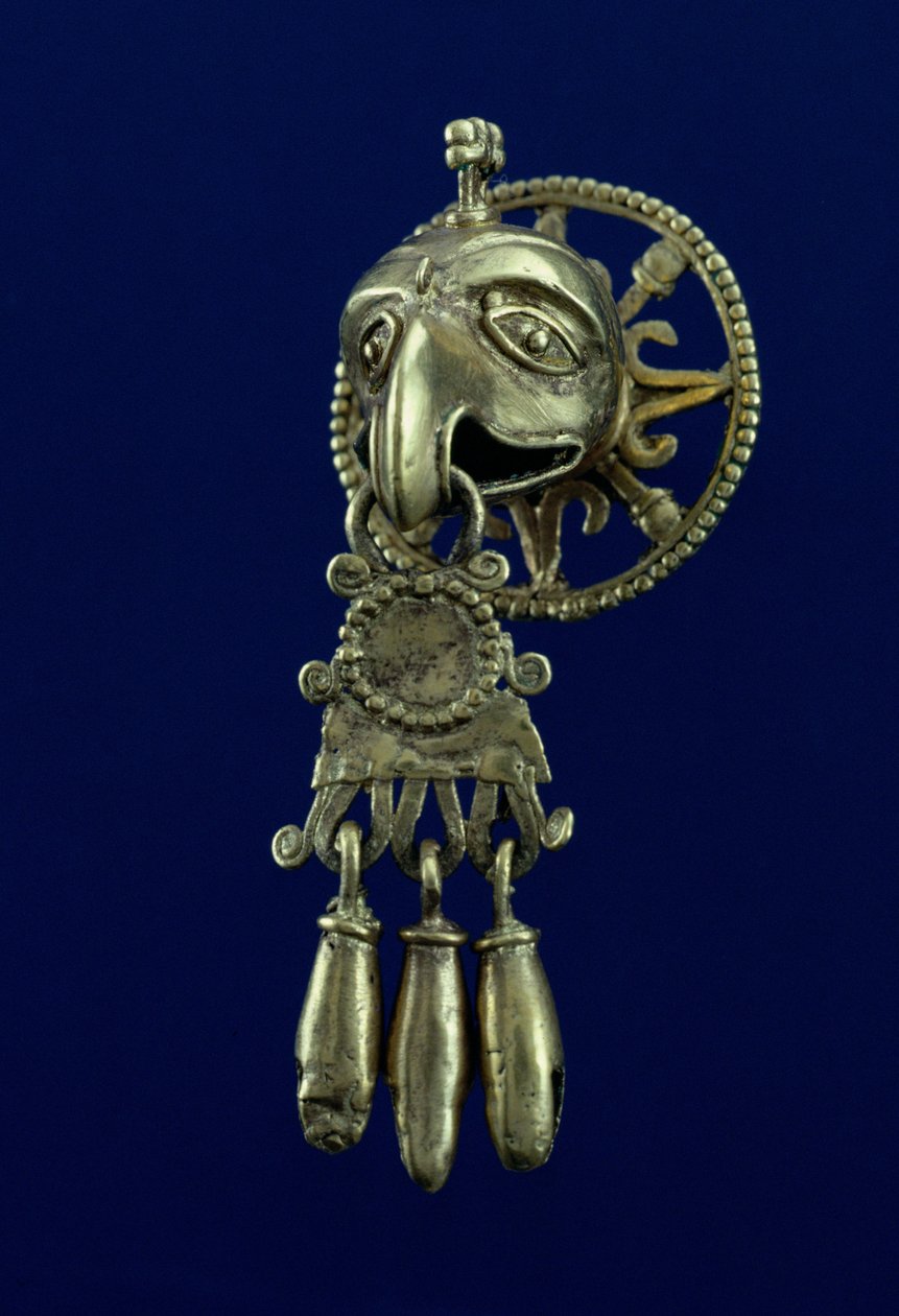 Lippenstecker des Vogels Gottes (Gold) von Mixtec