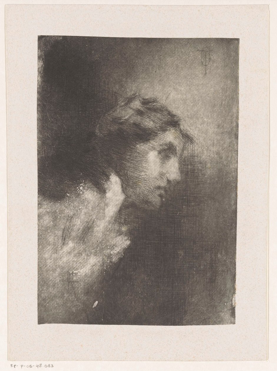 Kopf einer Frau von Monogrammist CR (Spanje)