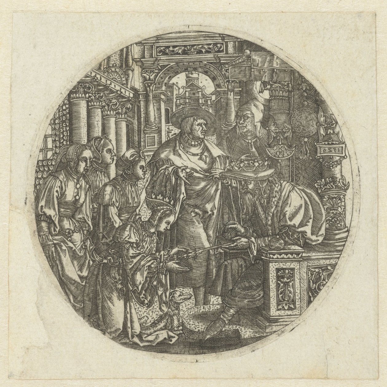 Esther vor Ahasverus von Monogrammist DDC