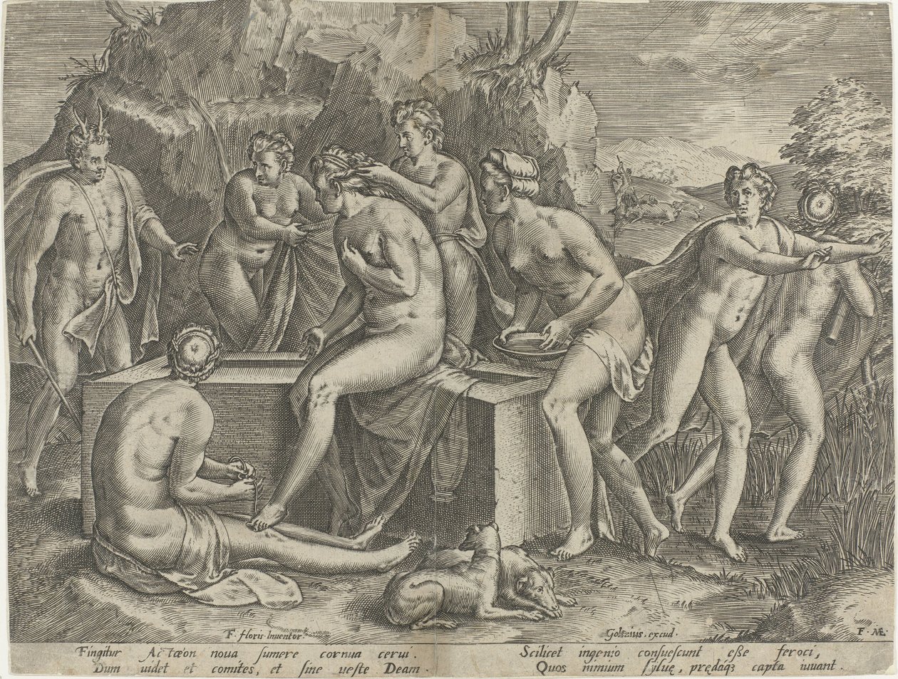 Diana und Actaeon von Monogrammist FME