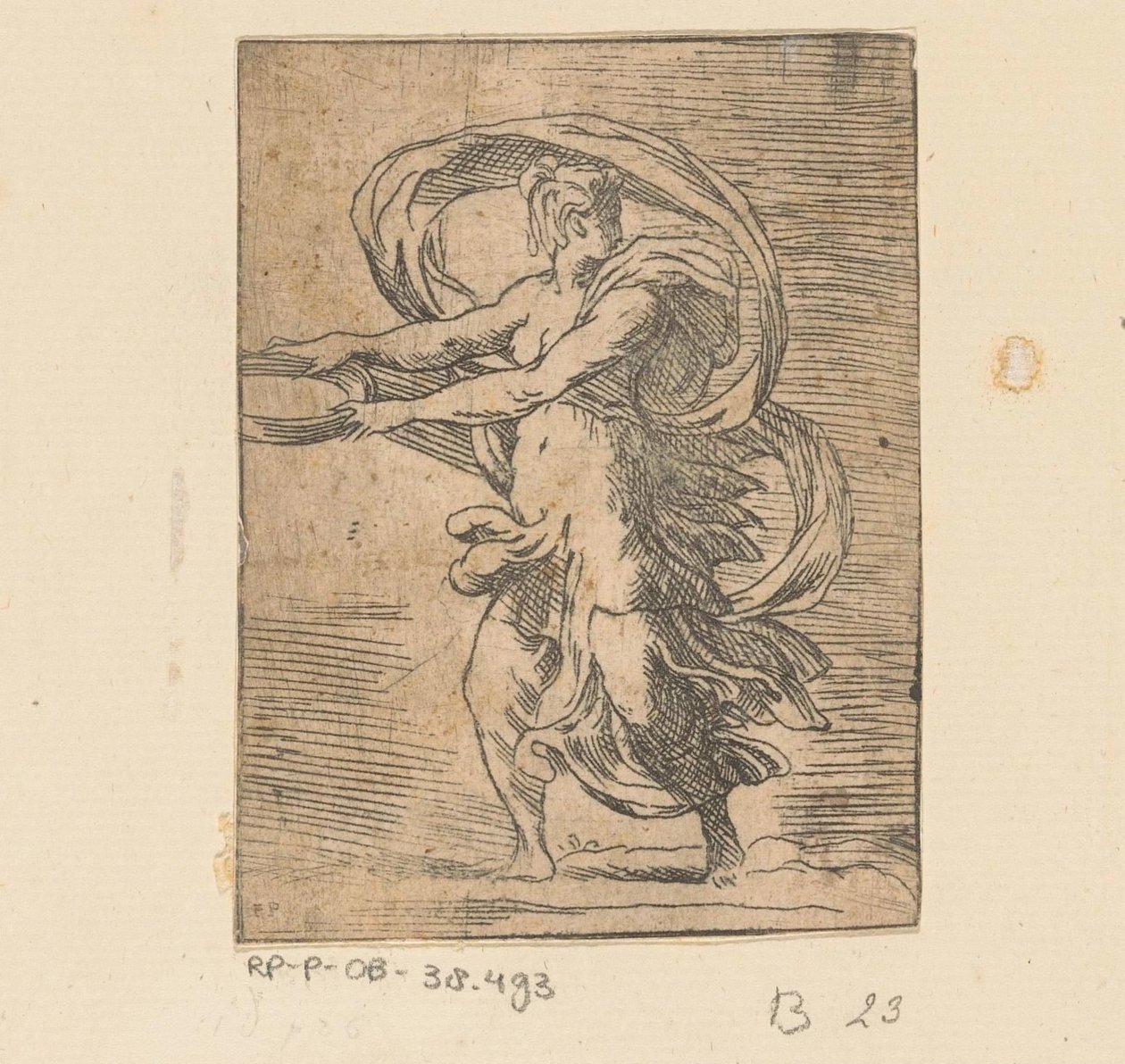Junge Frau mit Tablett von Monogrammist FP (Italië; 16e eeuw)