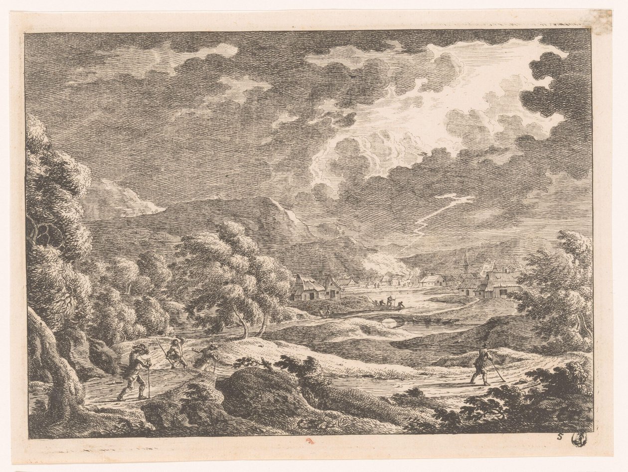 Landschaft mit Gewitter von Monogrammist MEG