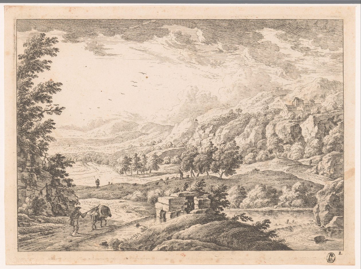 Landschaft mit Fluss von Monogrammist MEG