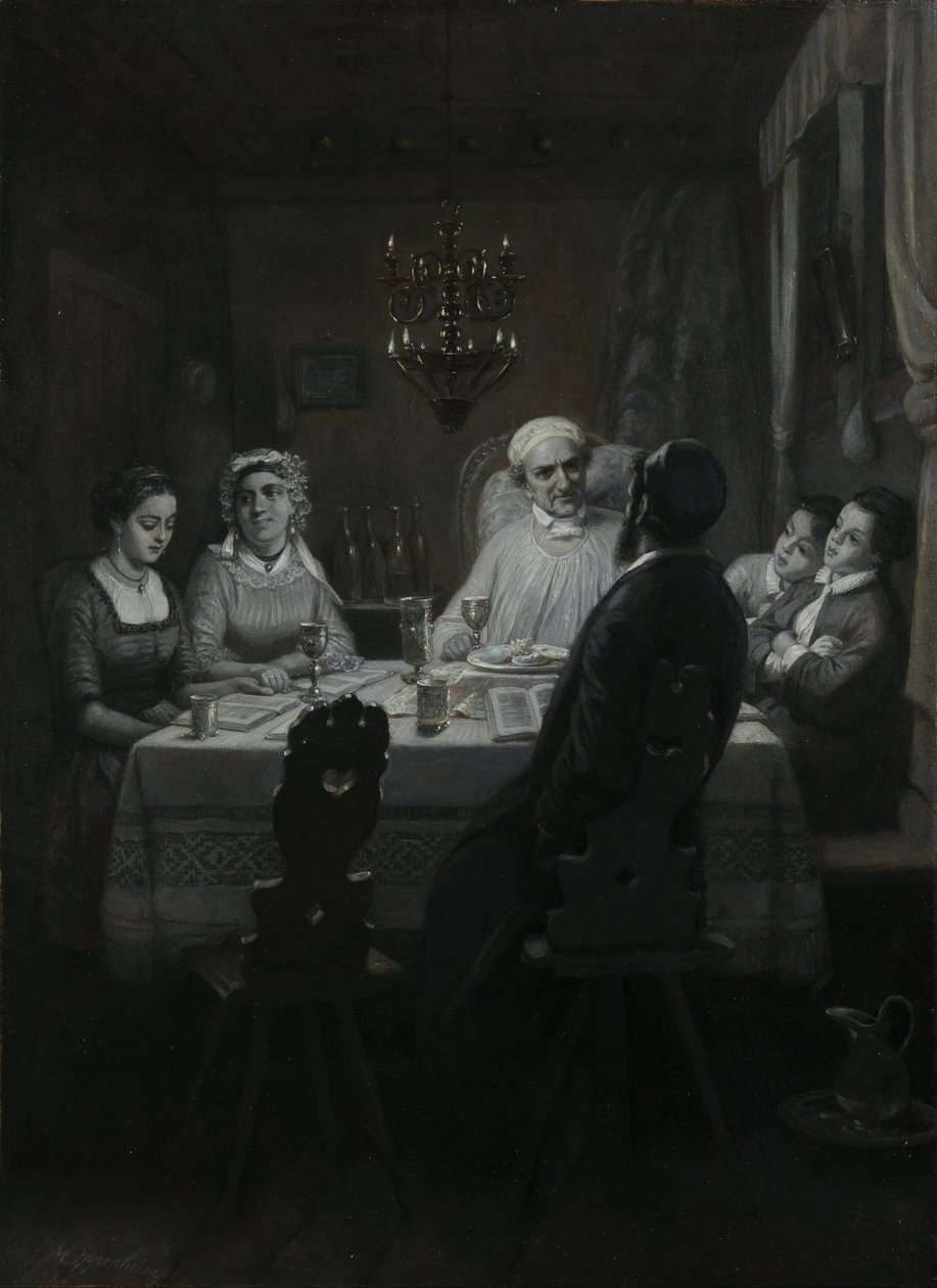 Seder (Das Passahmahl) von Moritz Daniel Oppenheim