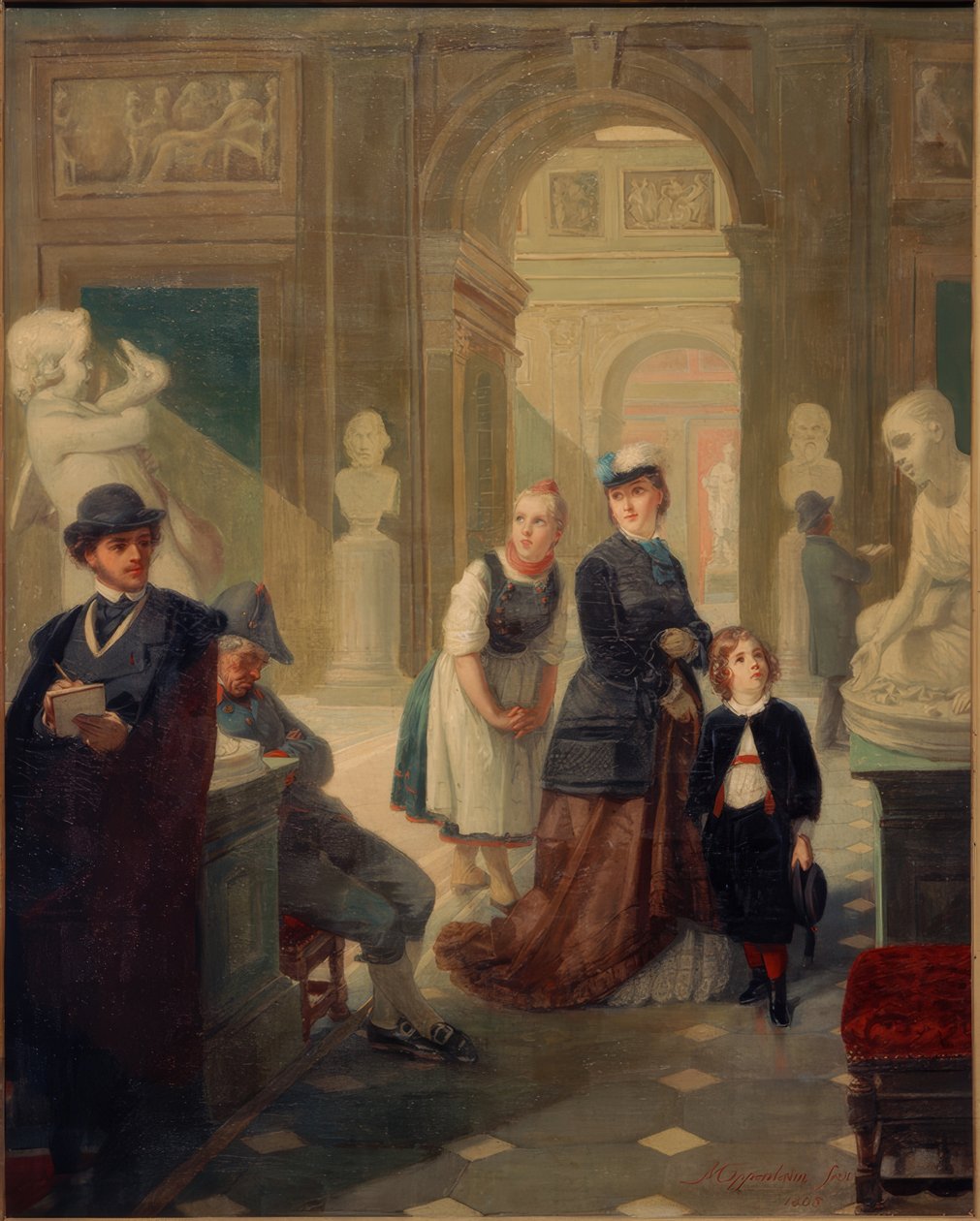 Museumsbesucher von Moritz Daniel Oppenheim