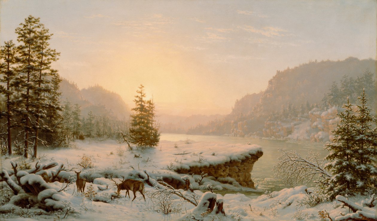 Winterlandschaft, 1878 von Mortimer L. Smith