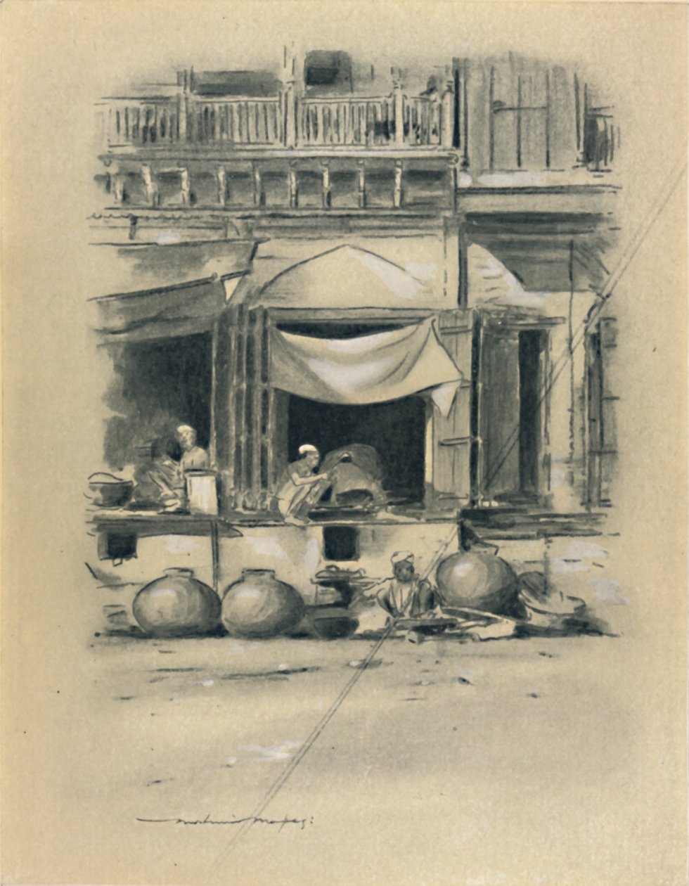 Basar in Delhi, 1903 von Mortimer L Menpes