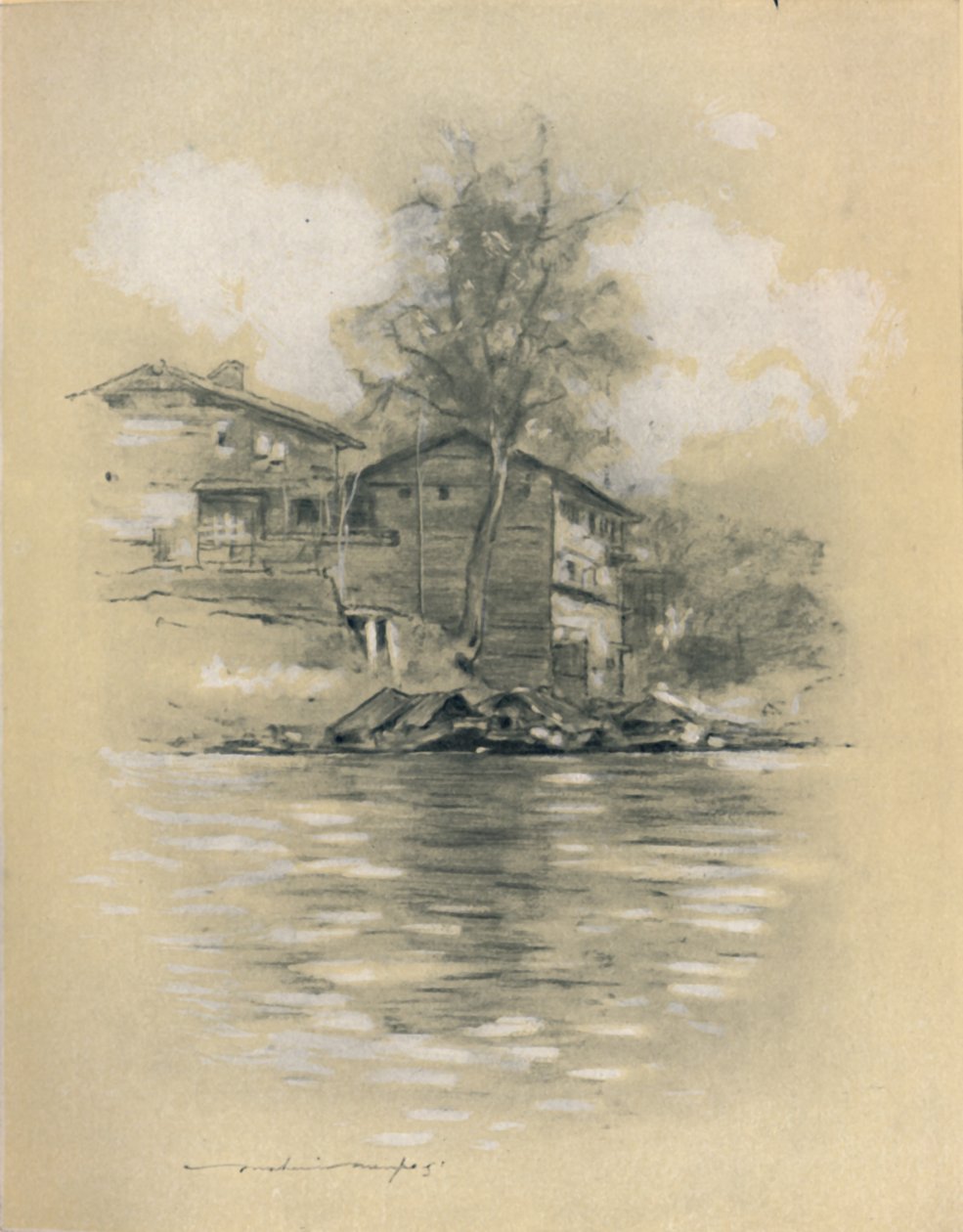 Flusswohnung in Srinagar, 1903 von Mortimer L Menpes