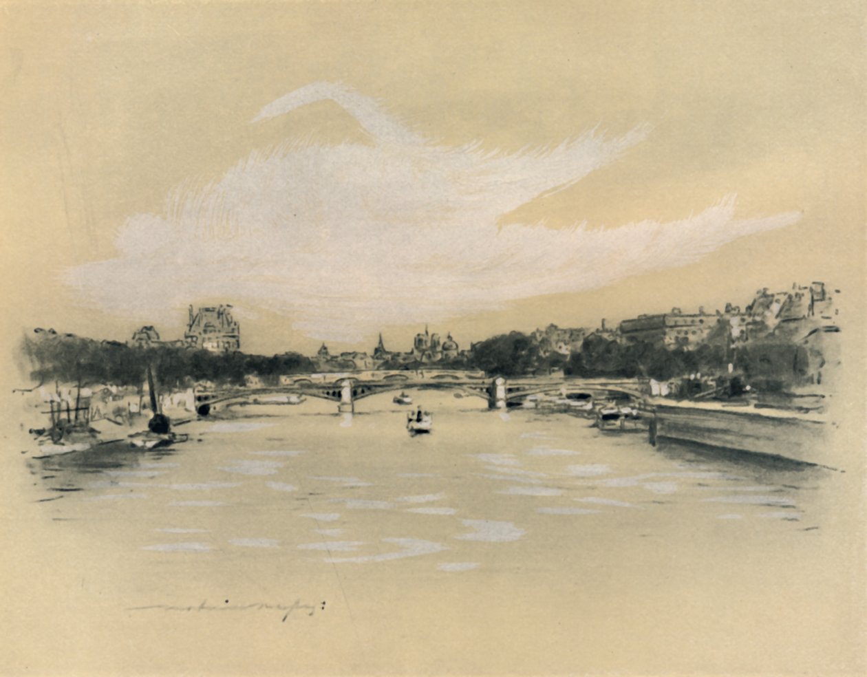 Die Seine in Paris, 1903 von Mortimer L Menpes