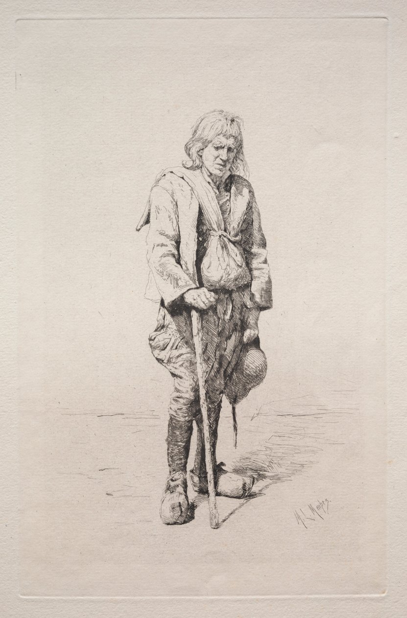 Mann mit Spazierstock von Mortimer Menpes