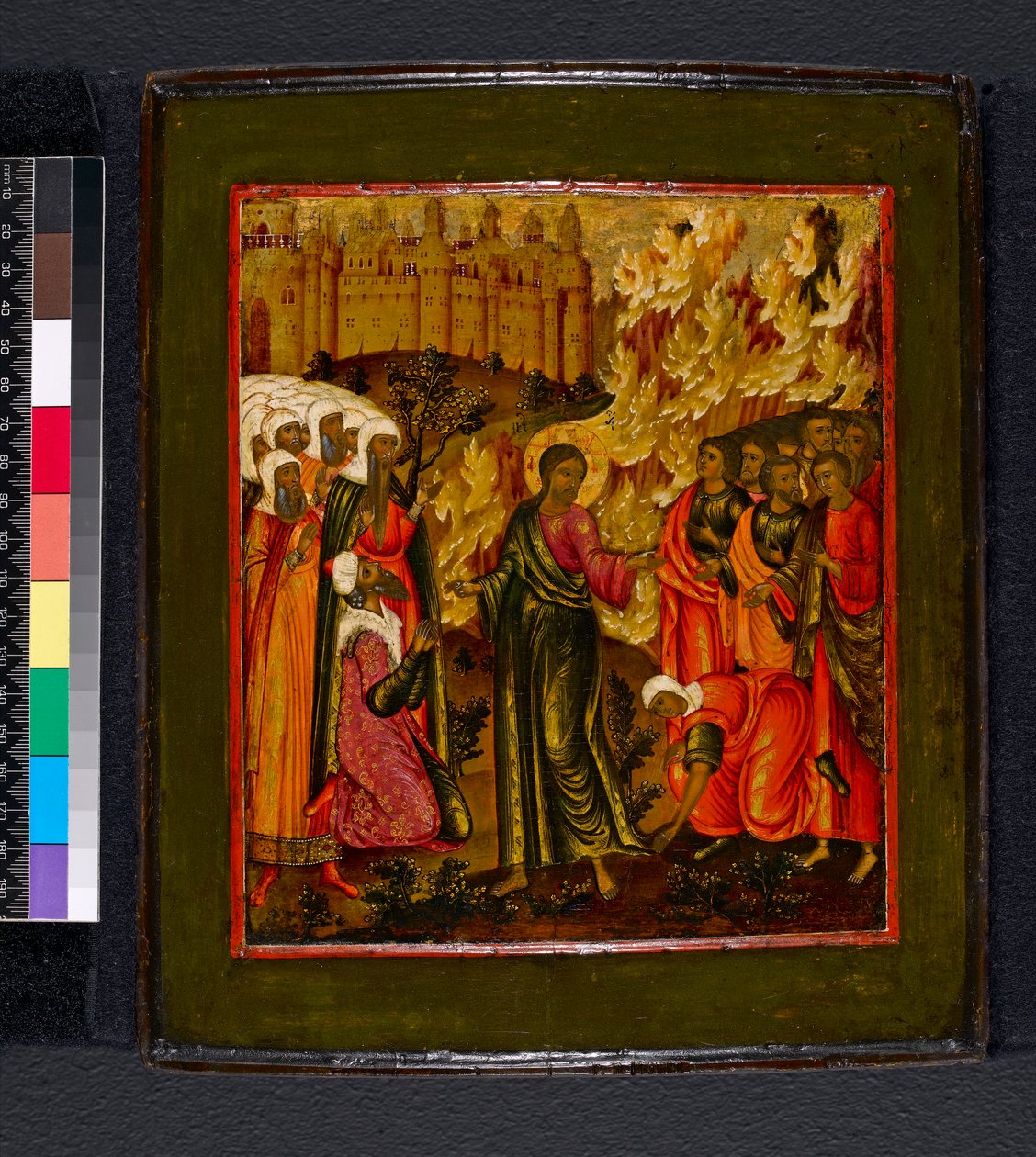 Ikone. Unidentifiziertes Evangeliumsthema von Moscow School