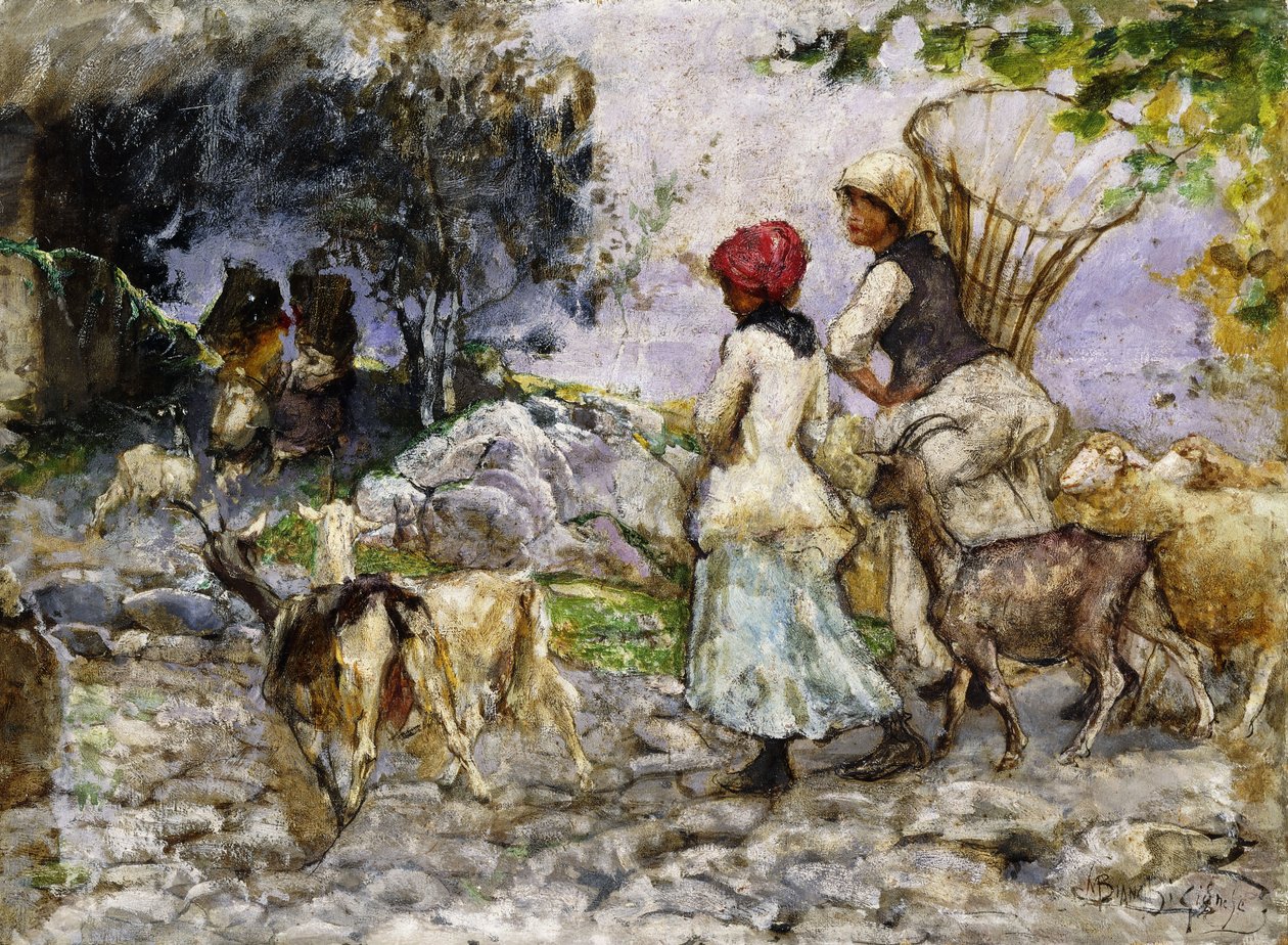 Die Ziegenhirten von Mose Bianchi