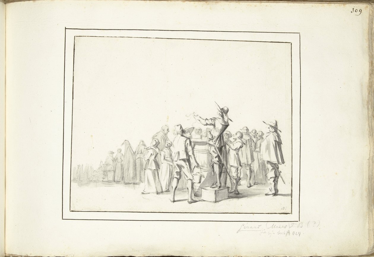 Ausrufer auf einem Marktplatz von Moses Ter Borch