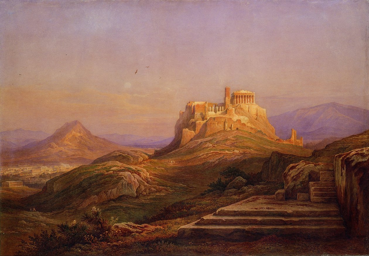 Blick auf die Akropolis vom Pnyx von Muller Rudolph