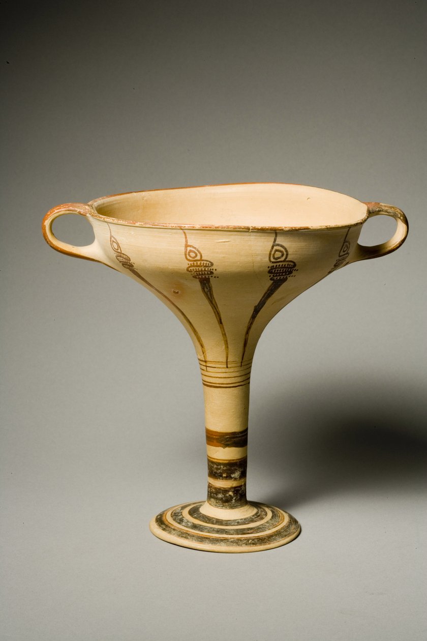 Kelchförmige Kylix (Keramik) von Mycenaean