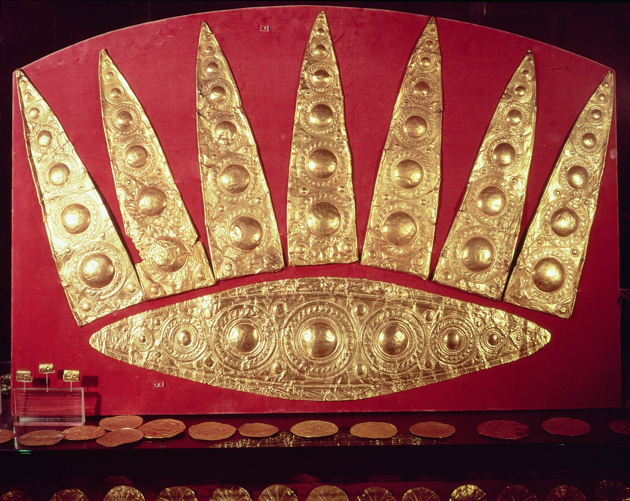 Tiara aus Grab III, Grabkreis A, Mykene, ca. 16. Jahrhundert v. Chr. von Mycenaean