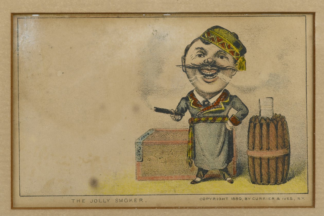 Der fröhliche Raucher, 1880 von N. and Ives, J.M. Currier