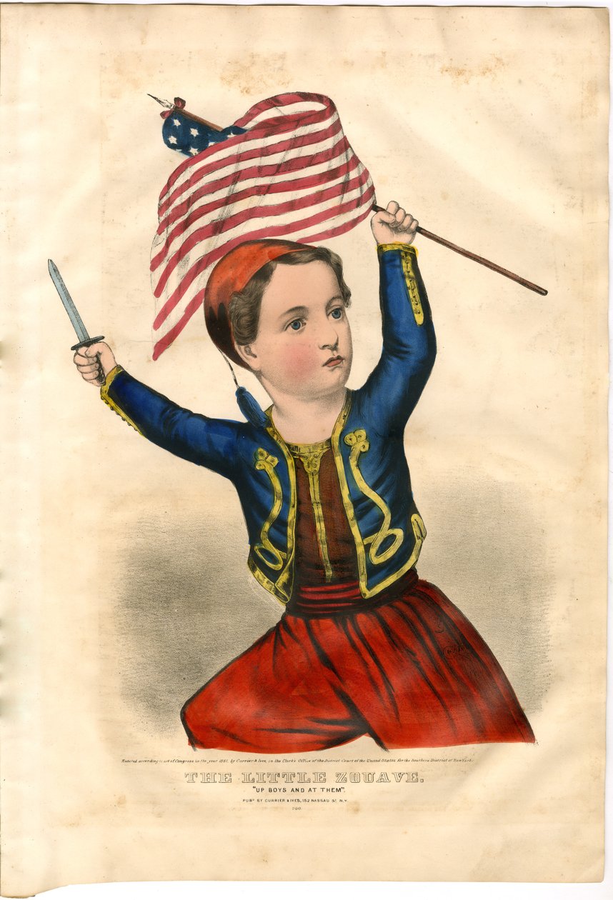 Der kleine Zuave, ca. 1860er von N. and Ives, J.M. Currier