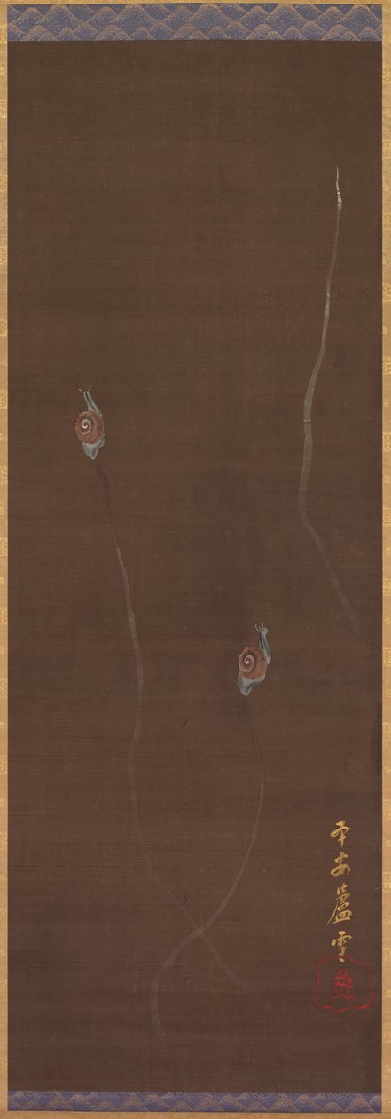 Schnecken von Nagasawa Rosetsu