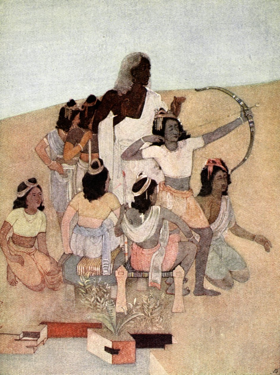 Der Prozess der Prinzen, 1913 von Nandalal Bose
