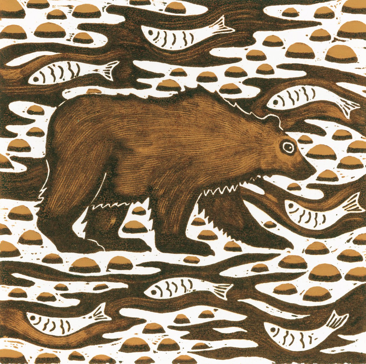 Fischender Bär, 2001 von Nat Morley