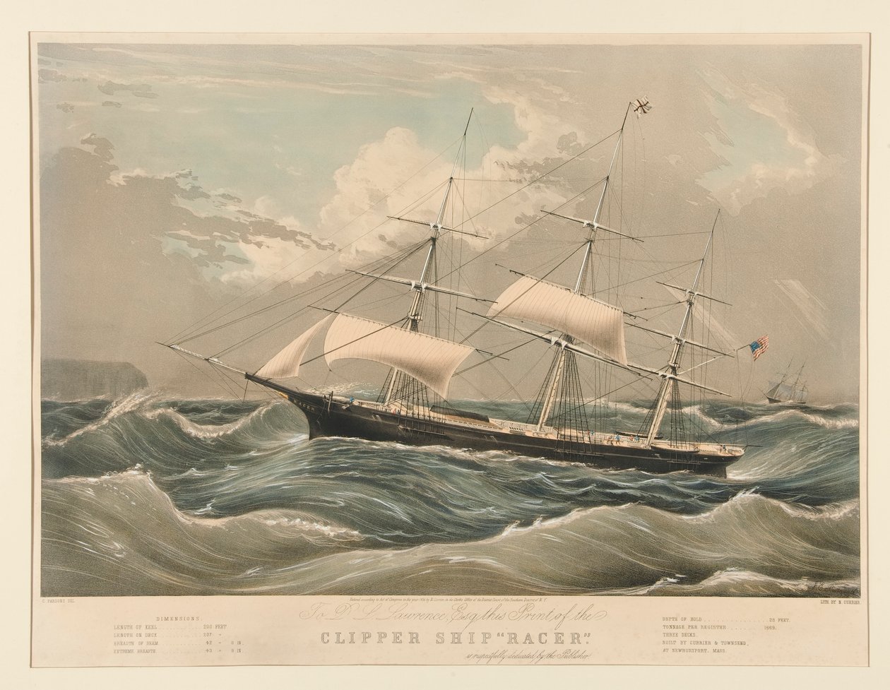 Klipperschiff von Nathaniel Currier