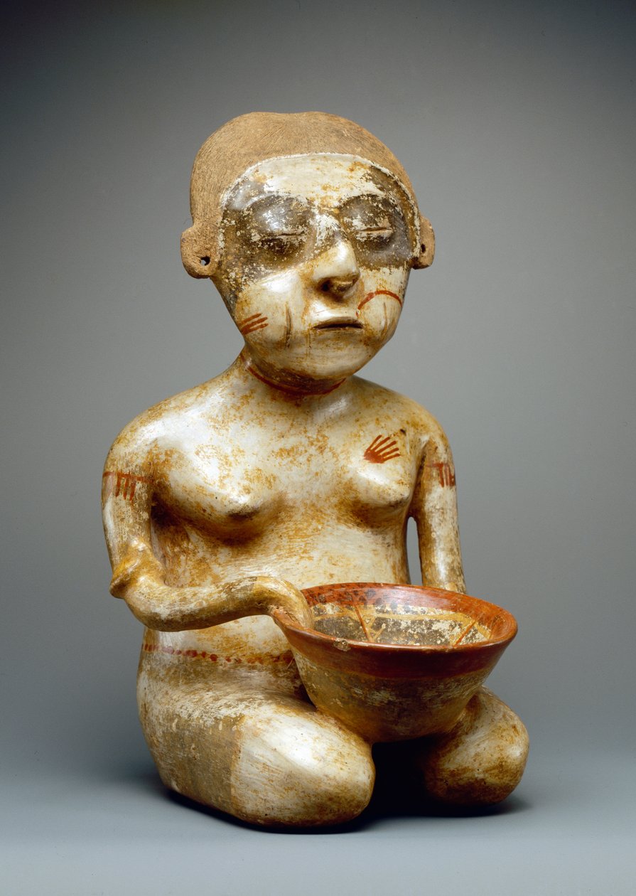 Sitzende Frau (Irdenware) (Paar zu 422938) von Nayarit