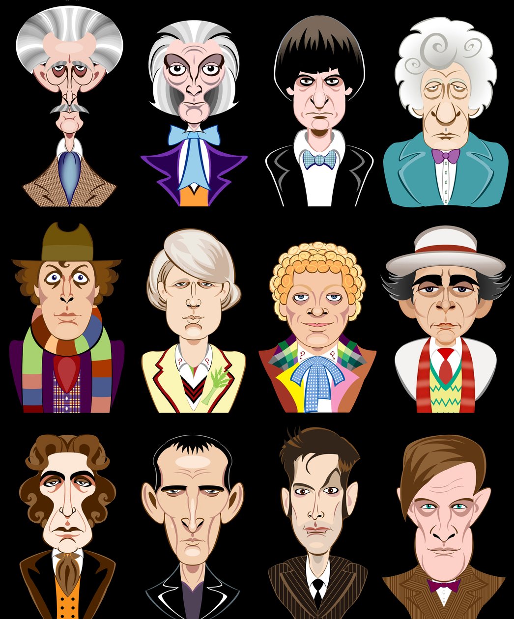 Schauspieler aus der BBC-Fernsehserie Doctor Who (1963-2013) von Neale Osborne