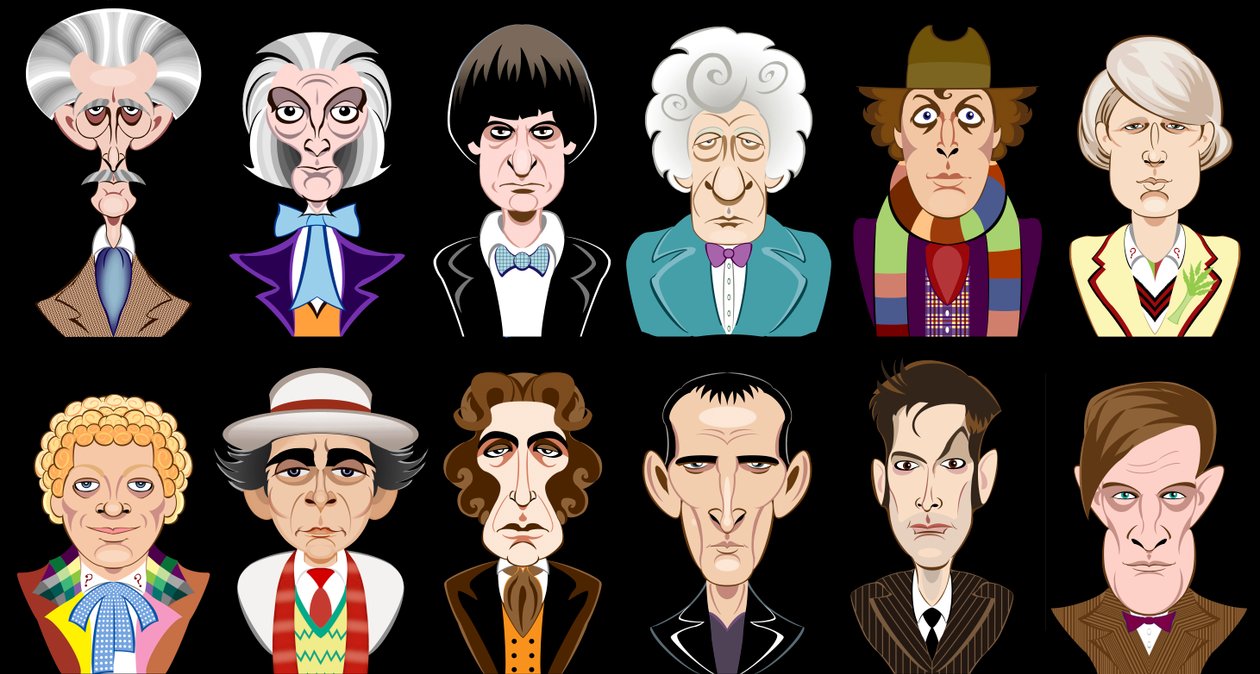 Schauspieler aus der BBC-Fernsehserie Doctor Who (1963-2013) von Neale Osborne