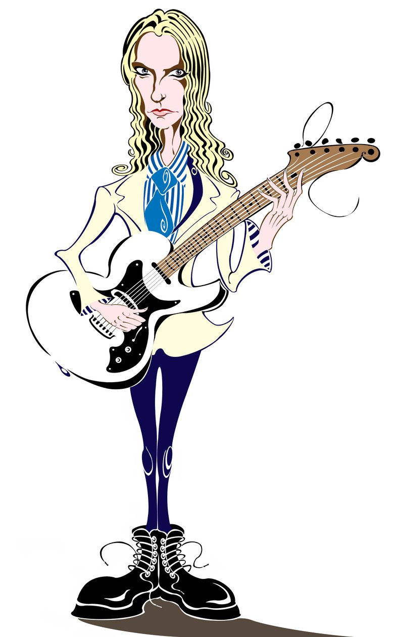 Aimee Mann - Karikatur - amerikanische Sängerin und Bassistin, geboren 1960 von Neale Osborne