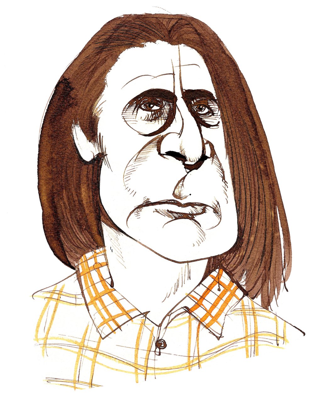 Alfred Schnittke, russischer Komponist (1934-98); Karikatur von Neale Osborne