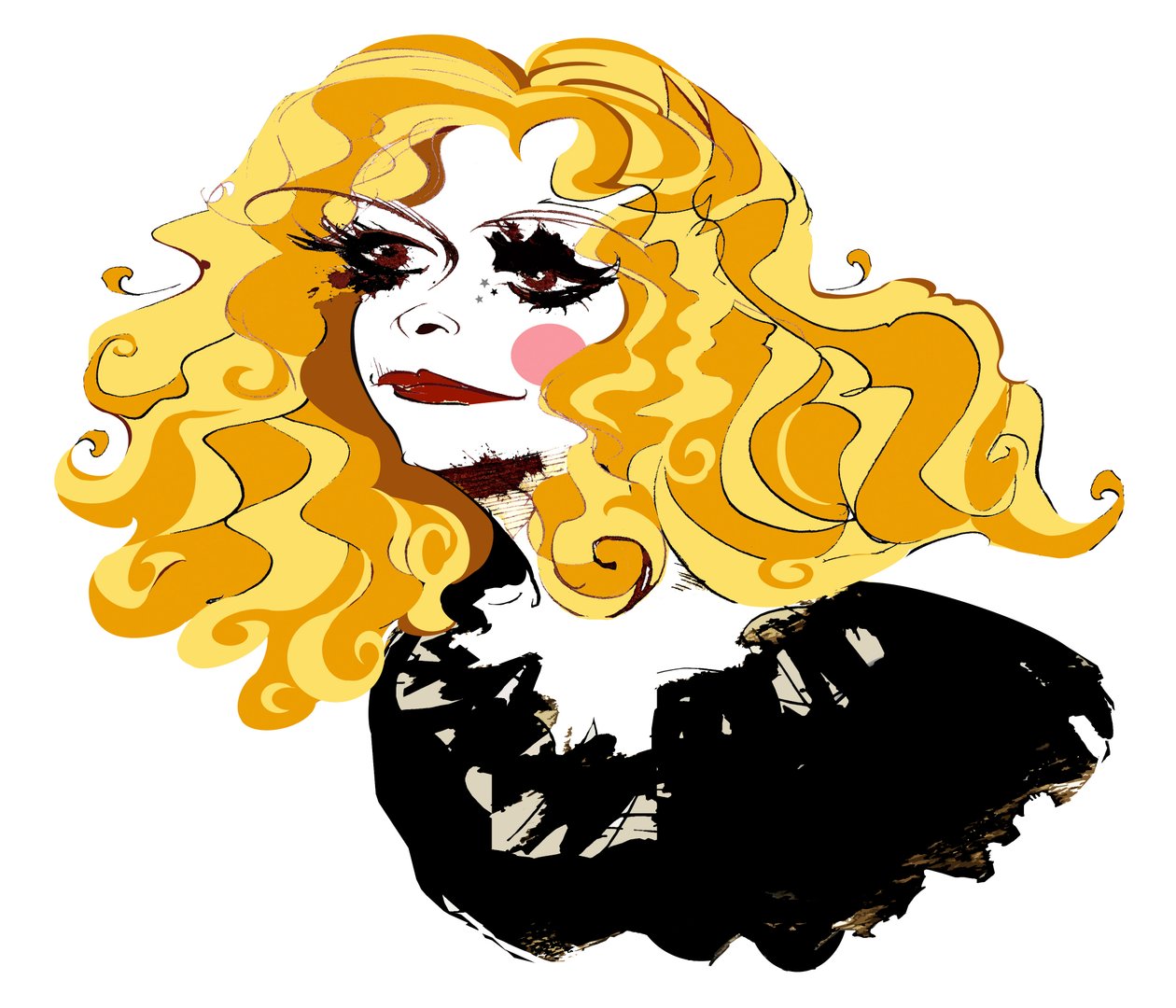 Alison Goldfrapp, englische Popsängerin, Farbgrafik-Karikatur, 2010 von Neale Osborne von Neale Osborne