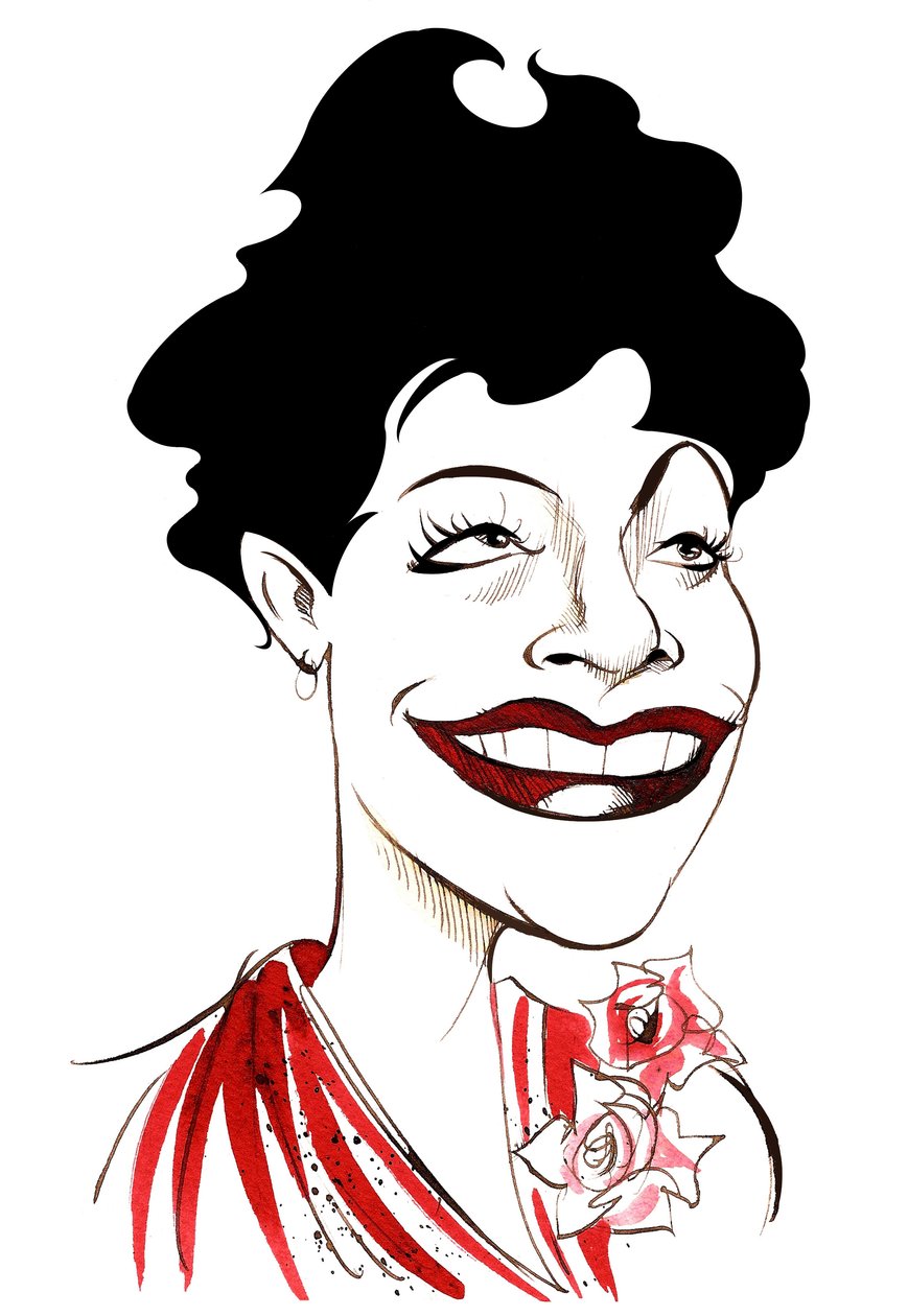 Ella Fitzgerald, Karikatur von Neale Osborne