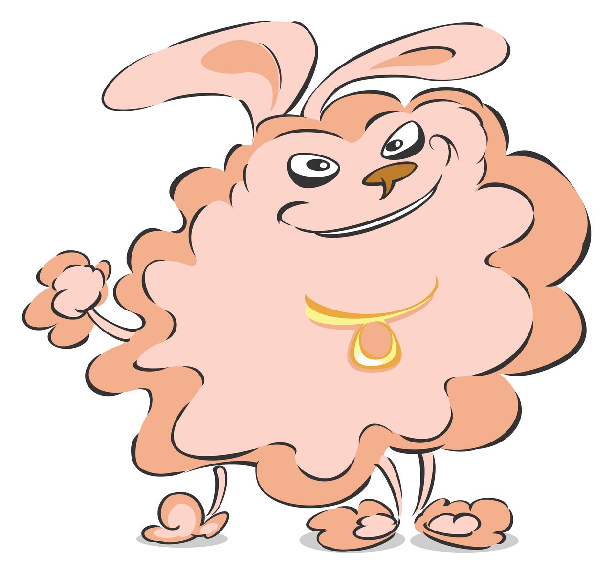 Pompom-Pudel - Karikatur von Neale Osborne