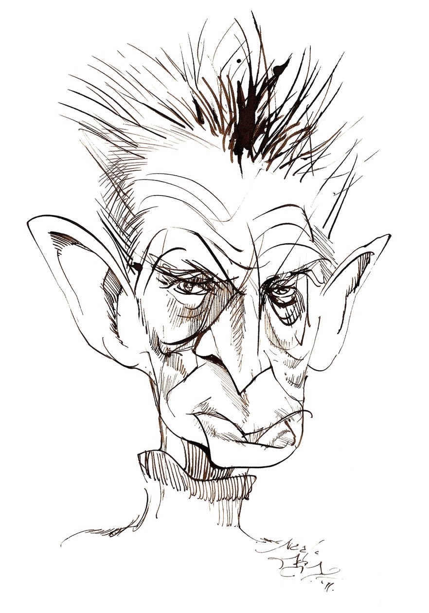 Samuel Beckett - Karikatur des irischen Schriftstellers und Dramatikers (1906-89) von Neale Osborne