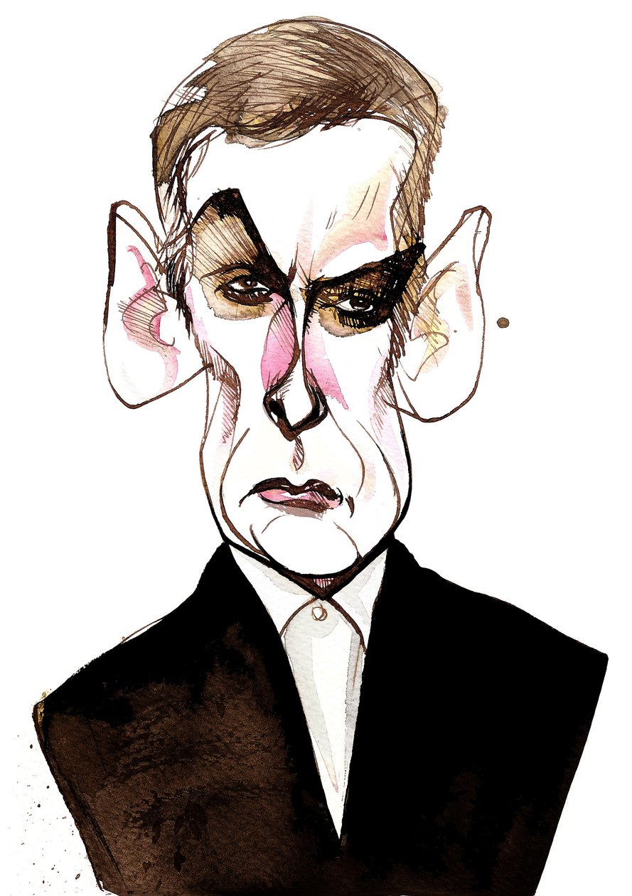 Schottischer Schauspieler und Filmregisseur Peter Capaldi (geboren 1958); Karikatur von Neale Osborne