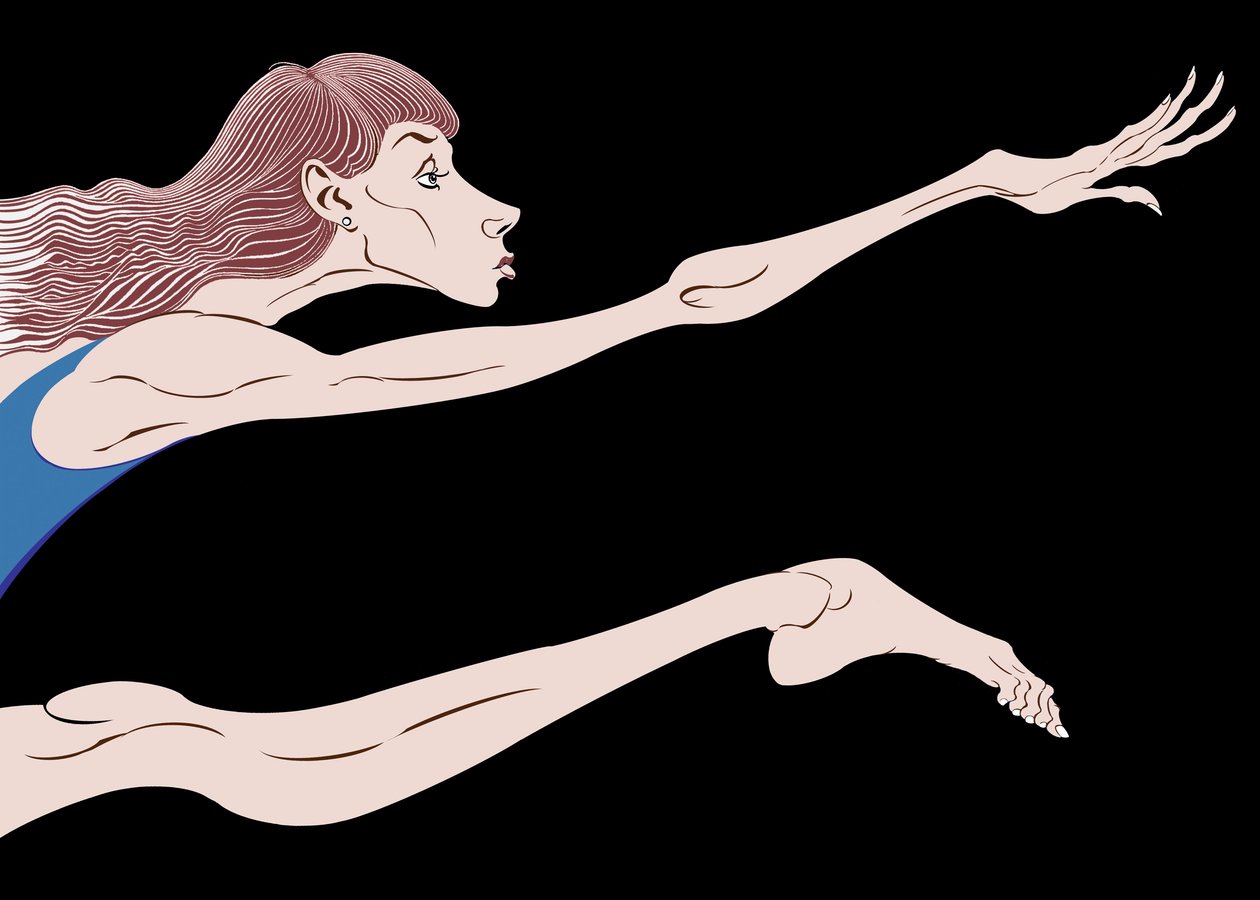 Sylvie Guillem, französische Ballerina, Farbversion der Schwarzweiß-Datei, 2006 von Neale Osborne
