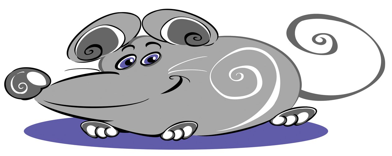 Lockige Maus - Cartoon von Neale Osborne