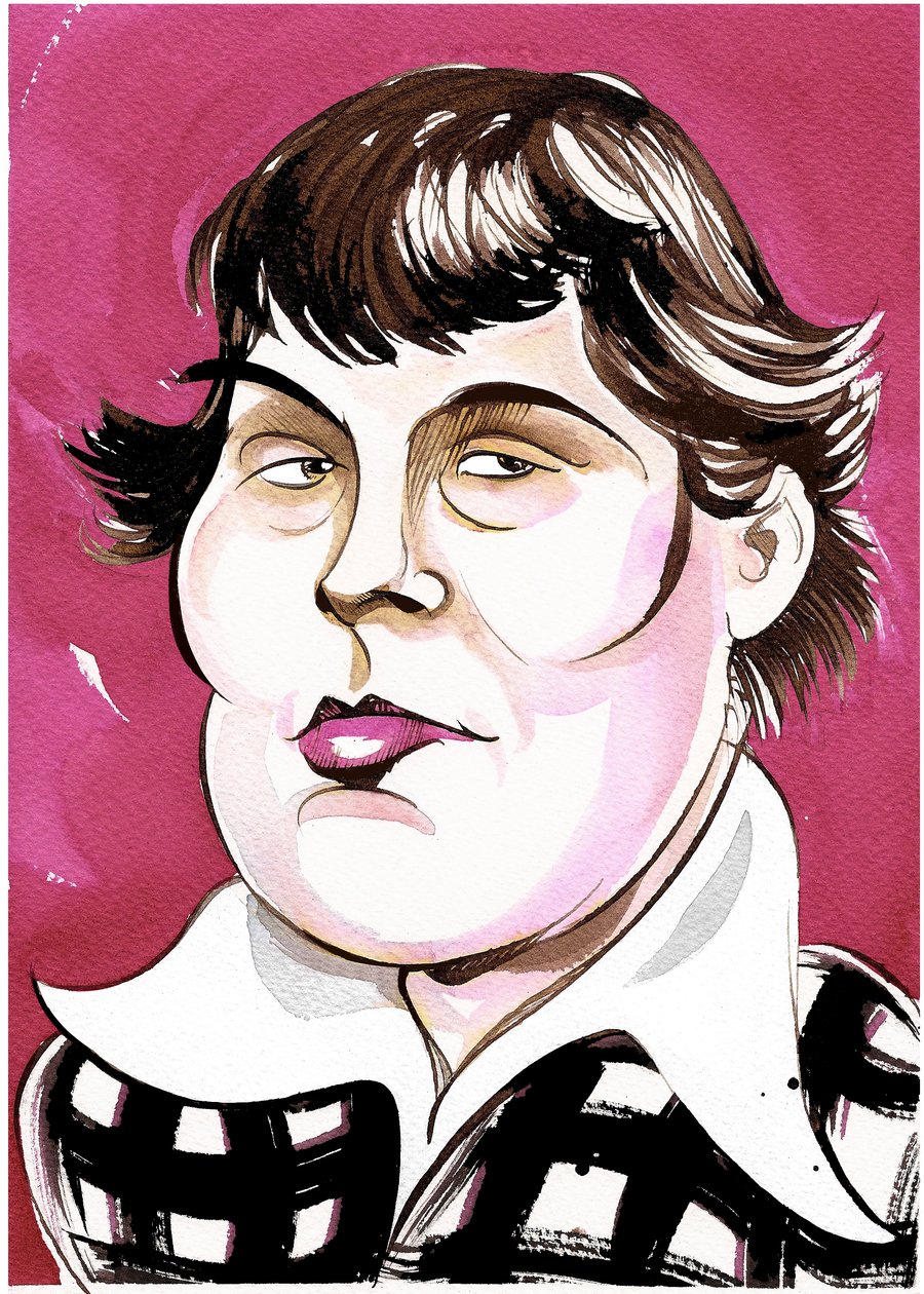 Galina Ustvolskaya - Farbkarikatur von Neale Osborne