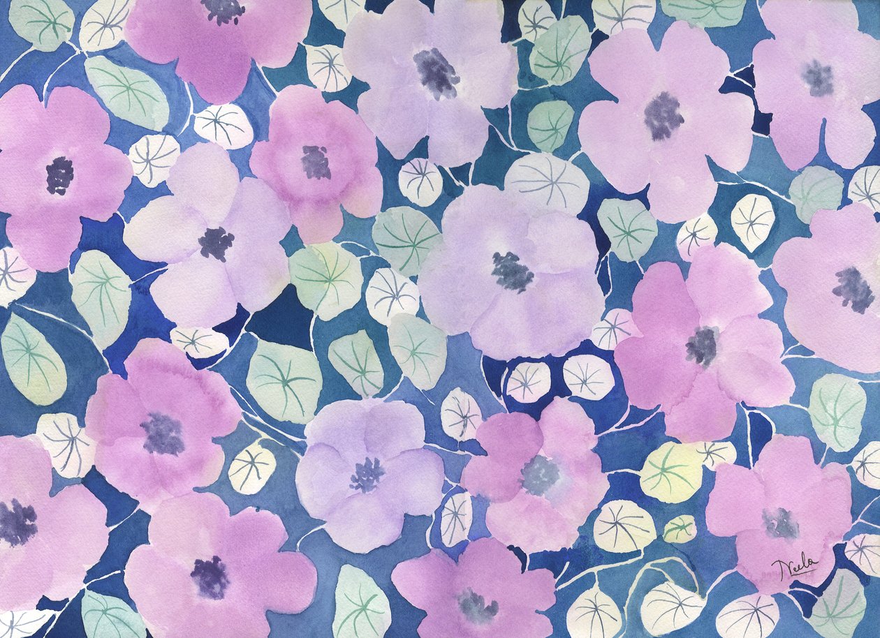 Blumen in Rosa von Neela Pushparaj